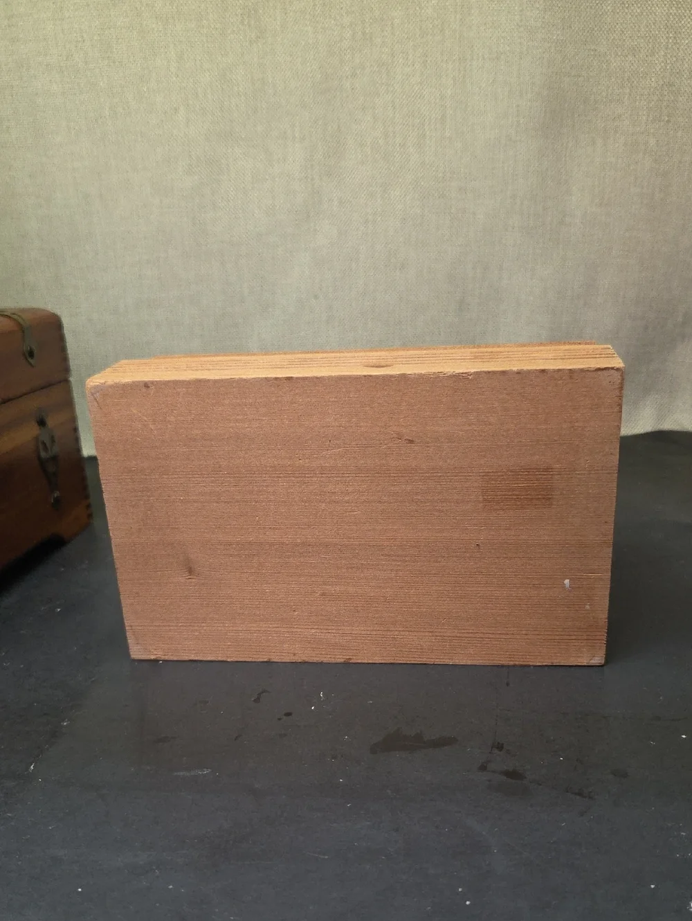 Vintage Jewelry Box Cedar Souvenir Trinket Box. Balsa Wooden Box‎
